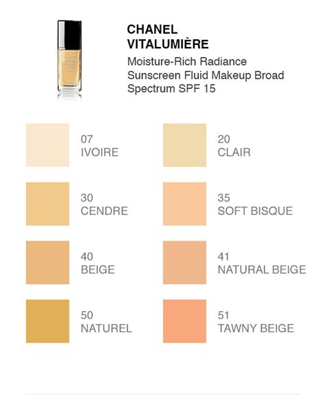 chanel vitalumiere liquid foundation|chanel vitalumiere foundation color chart.